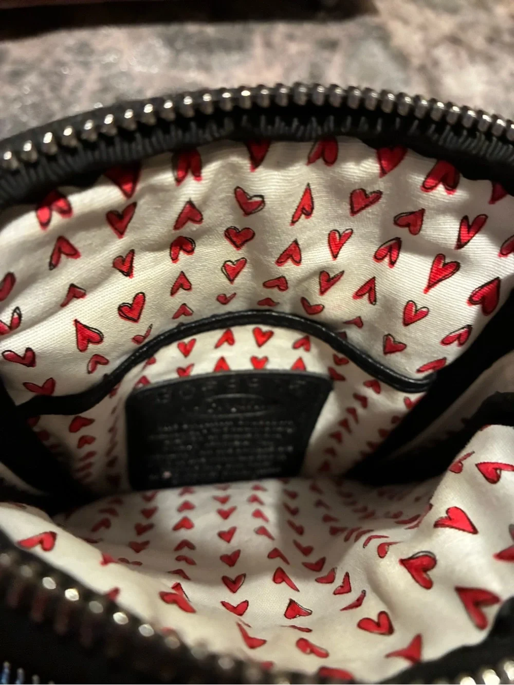 Brighton-Leather Scribble Crossbody Bag in Red, Black and Floral